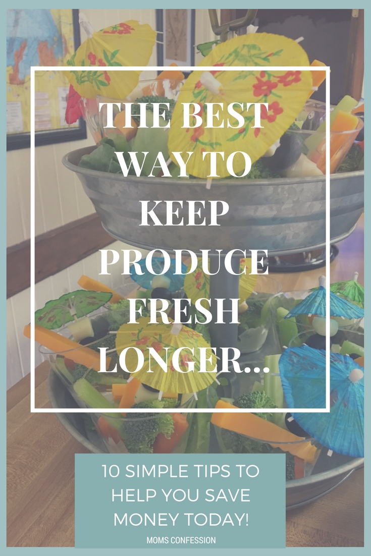 These 10 simple tips will help you keep produce fresh longer so you can save money. Tip #2 has saved me so much money and I know it will help you save too! 