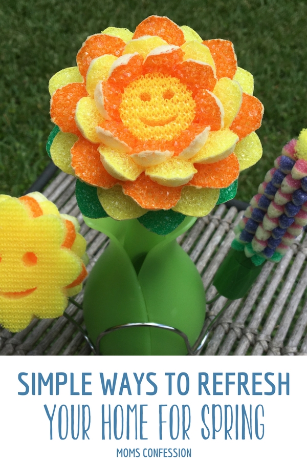 Scrub Daddy Dishwand System on a Table to Refresh your Home for Spring