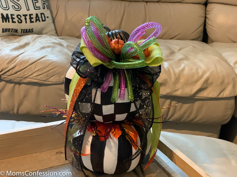 Mackenzie Childs Inspired Halloween Stacked Pumpkin￼￼s