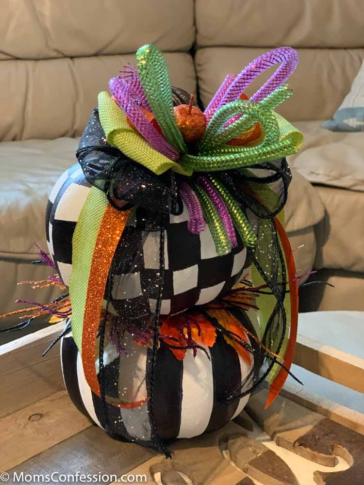 Mackenzie Childs Inspired Halloween Stacked Pumpkins