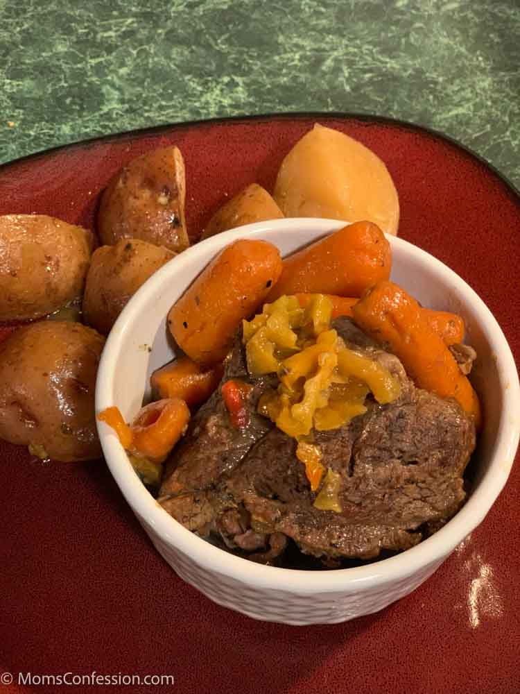 All In One Mississippi Pot Roast Crockpot Dinner