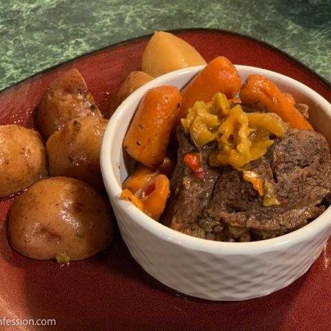 All In One Mississippi Pot Roast Crockpot Dinner