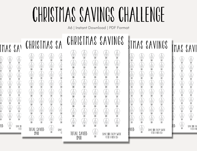 Christmas Savings Challenge