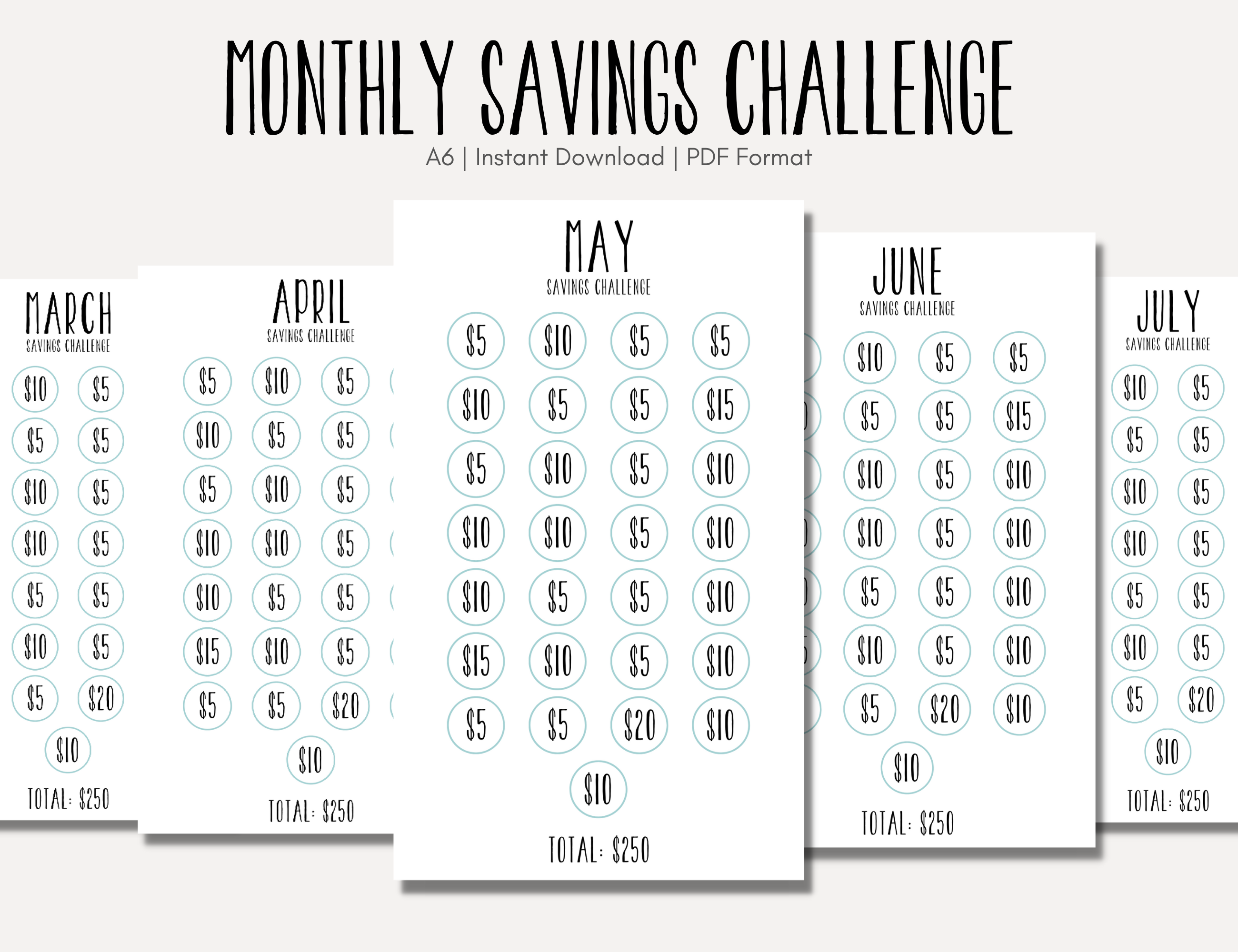 monthly savings challenge
