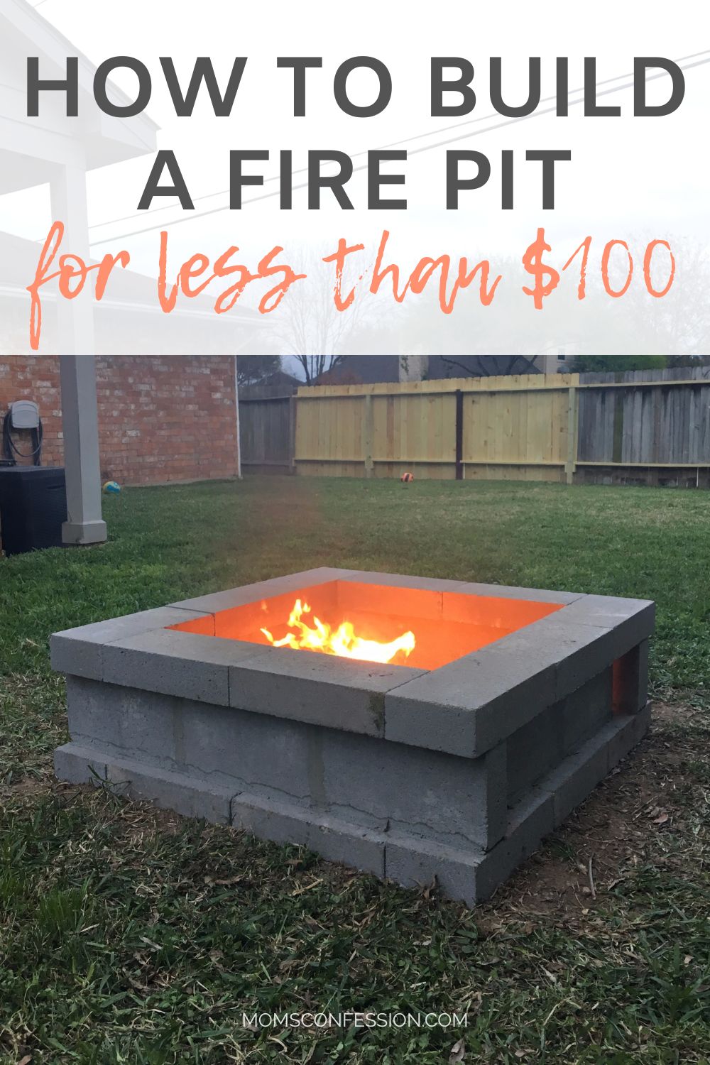 How to Build a Fire Pit for Less Than $100 • Moms Confession, image size:1000x1500