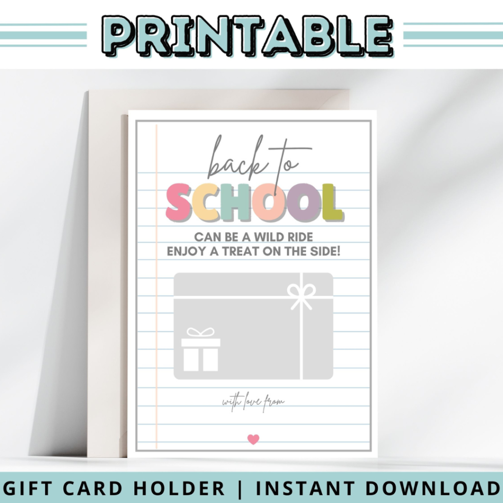 Wild Ride Back to School Gift Card Holder