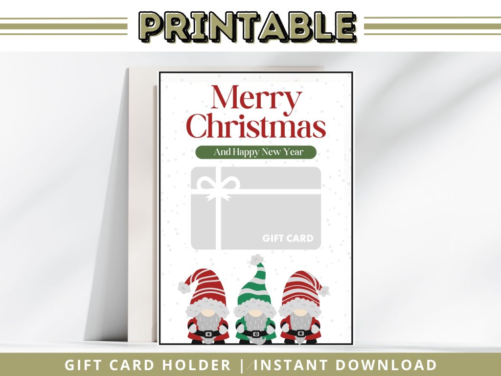 Christmas Gnomes Holiday Gift Card Holder