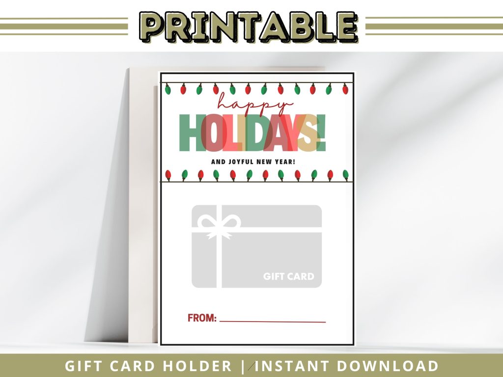 Happy Holidays Gift Card Holder