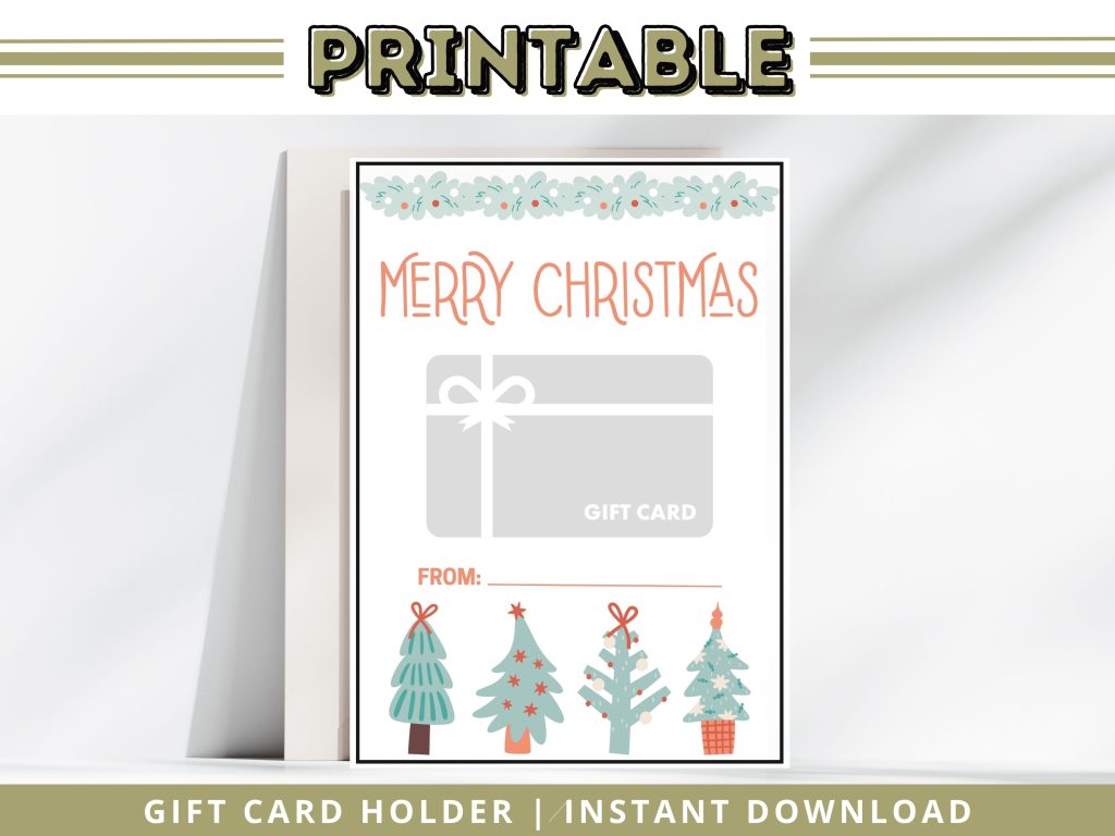Merry Christmas Holiday Gift Card Holder