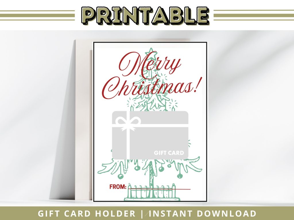 Simple Holiday Tree Gift Card Holder
