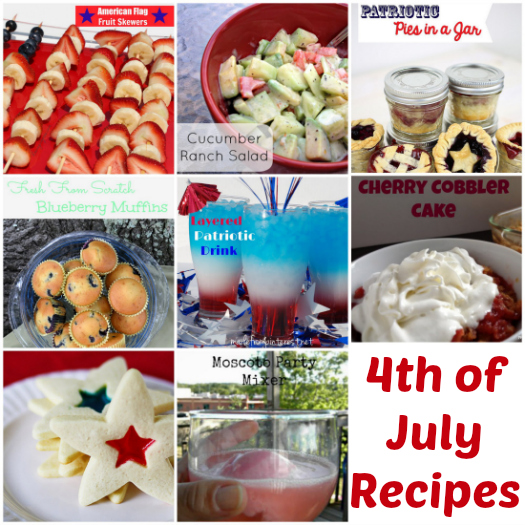 Great menu plan idea with awesome 4th of July Recipes