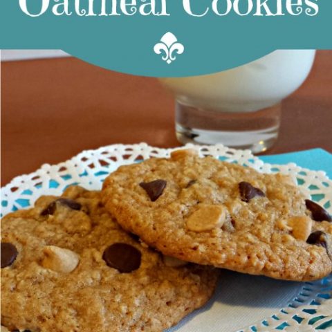 You can't go wrong with chocolate, peanut butter and oatmeal all in one deliciously good cookie!