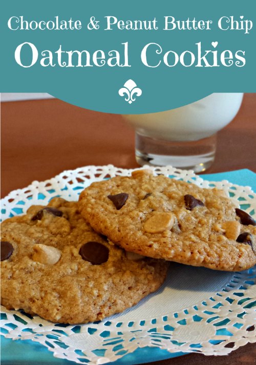 Chocolate Peanut Butter Oatmeal Cookies