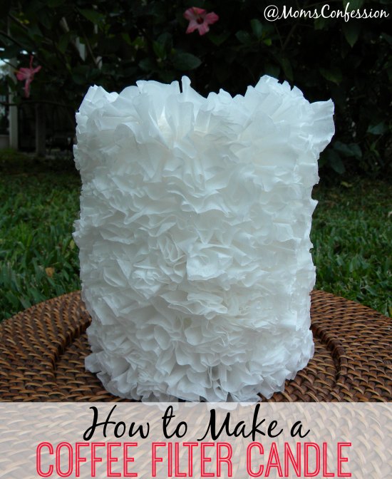 How to Make a Coffee Filter Candle