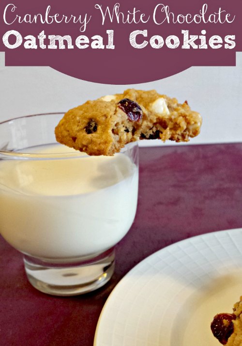 Cranberry White Chocolate Chip Oatmeal Cookies