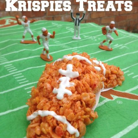 Everyone loves rice krispie treats and this football rice krispies treats recipe is perfect for game day! Get this game day recipe today and enjoy!