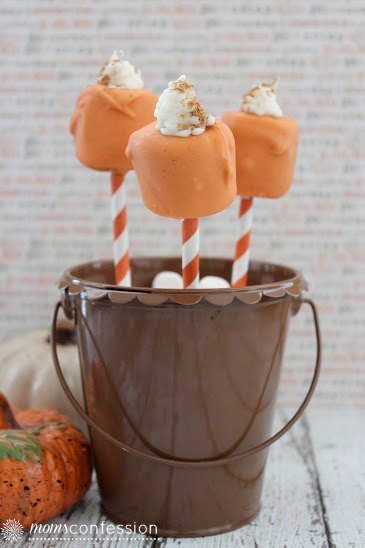 Pumpkin Spice Marshmallow Pop