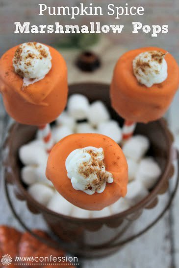 Pumpkin Spice Marshmallow Pops